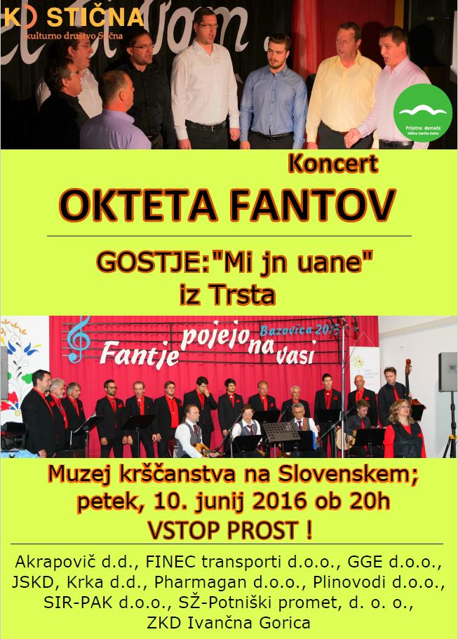 Koncert Okteta fantov z gosti iz Trsta